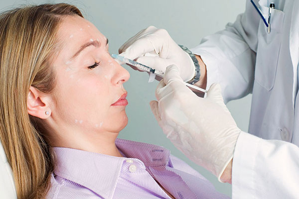 Botox injecté dans le muscle